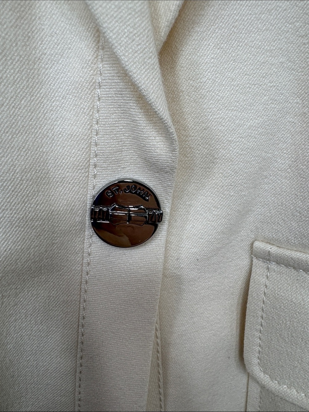 St John Sport Cream Single Button Blazer NO SIZE SEE MEASUREMENTS - Picture 3 of 7